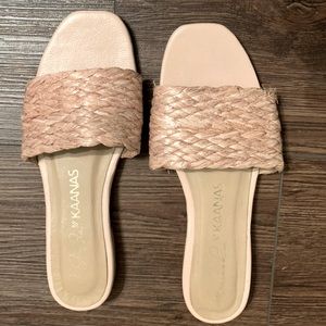 Jessie James Decker x Kanaas Raffia Slides